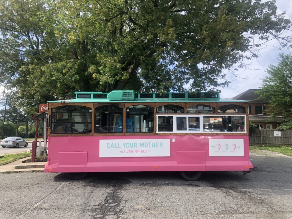 Meet Honey, Call Your Mother's new pink and teal bagel trolley in Bethesda