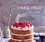 Library-Anne Presents: Season’s Readings Photo of a book cover that reads "Scandikitchen Fika & Hygge" in white font against a photo of a three-layer cake with pink frosting and topped with small red berries. The cake is on a platter on a kitchen counter next to a mug and a potted plant.