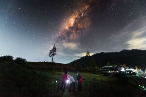 People stargazing